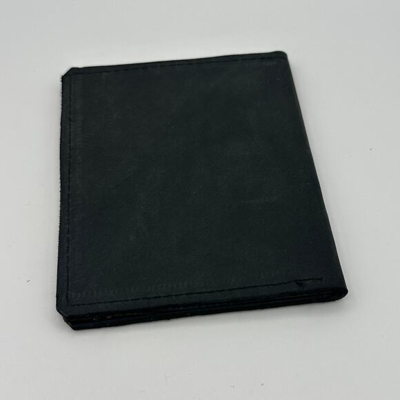 Minimalist Handmade Oaxaca Charcoal Gray Suede Leather Slim Cardholder Wallet - Picture 1 of 10